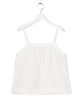 23区 【先行予約】シアーエンブロイダリー キャミソール コンビ Tシャツ ベージュ系