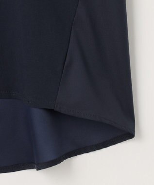 ANY SIS サテンコンビロゴ Tシャツ ネイビー