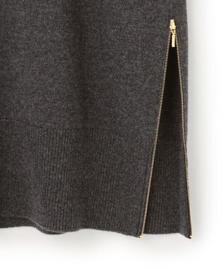 23区 【見上愛さん着用/Oggi掲載/洗える】カシミヤブレンド サイドジップ  ニットチュニック グレー系