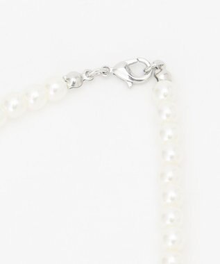 ANY 【コサージュ付】二連パールロングネックレス グレー系
