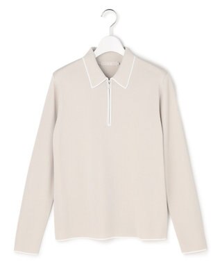 ICB シンセティックフルニードル ハーフジップニット トープ