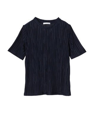 Green Parks プリーツ５分袖プルオーバー Dark Navy