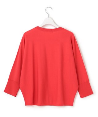 23区 【洗える】テンセルストレッチ ドルマン ニット オレンジ系