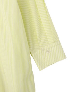 Green Parks ＵＶカットシャツワンピース Stripe Yellow