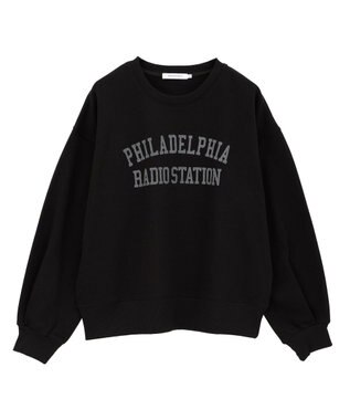 AMERICAN HOLIC カレッジロゴ裏起毛プルオーバー Black