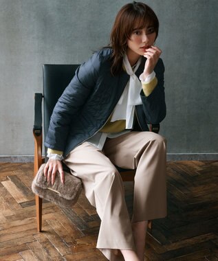 自由区 【洗える】リバーシブルライトダウン ジャケット ネイビー