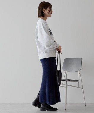 AMERICAN HOLIC カレッジロゴ裏起毛プルオーバー Gray Mixture