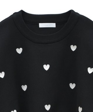 Green Parks ・ｓｗｉｎｇ　ｂｙ　ハート刺繍ニット Black