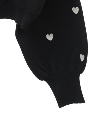 Green Parks ・ｓｗｉｎｇ　ｂｙ　ハート刺繍ニット Black