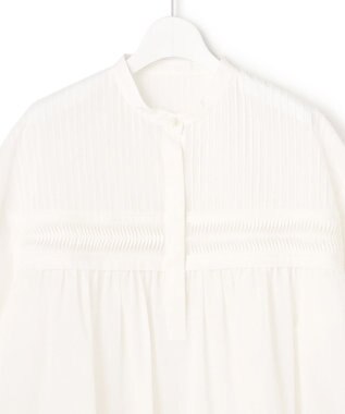 23区 【先行予約】コットンボイル ピンタック ブラウス ホワイト系