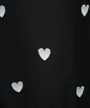 Green Parks ・ｓｗｉｎｇ　ｂｙ　ハート刺繍ニット Black