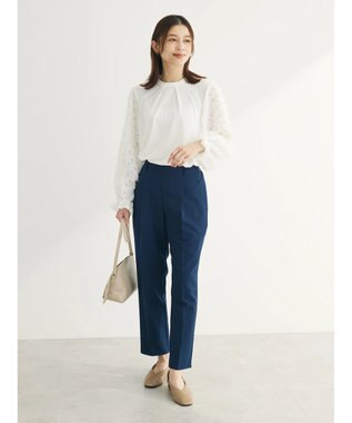 Green Parks 袖ジャガードドッキングプルオーバー Off White