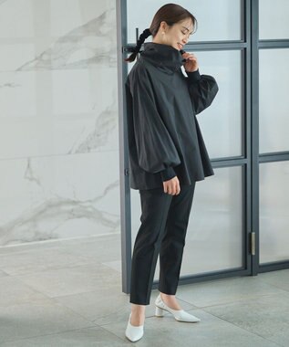 #Newans リラックスフィットタートルネックブラウス ブラック