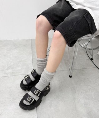 WEGO 厚底ハトメベルトスポサン ブラック
