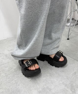 WEGO 厚底ハトメベルトスポサン ブラック