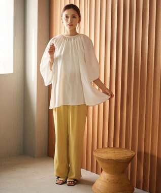 #Newans 2WAYシアーボレロブラウス ホワイト