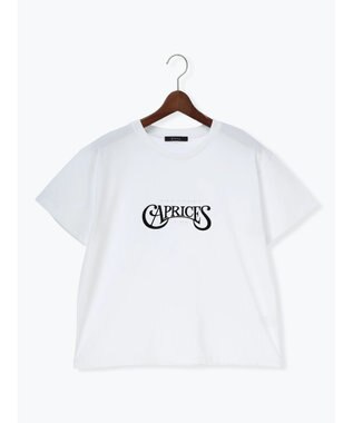 Te chichi パール&ロゴプリントTシャツ オフホワイト