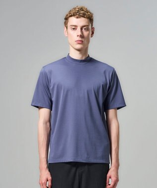 JOSEPH HOMME 新色追加【機能素材】ハイゲージベアスムース　モックネックＴシャツ ダルブルー系