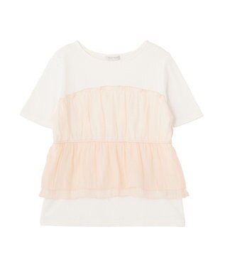 Green Parks オーガンジービスチェドッキング半袖プルオーハ Beige