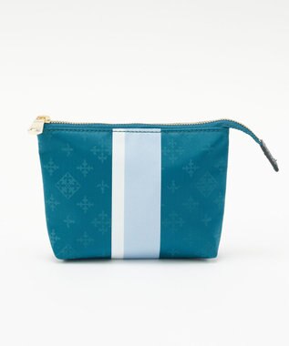russet ラインプリントポーチ S(Z-227) Turquoise