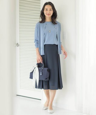 J.PRESS LADIES 小紋 プリント 剣先 スカーフ ホワイト系5