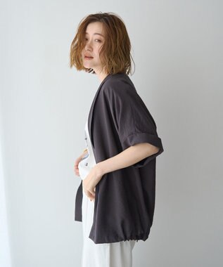 YECCA VECCA ハーフスリーブライトジャケット Charcoal Gray