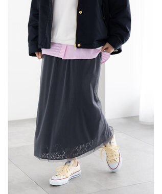 Te chichi レース×チュールレイヤードスカート