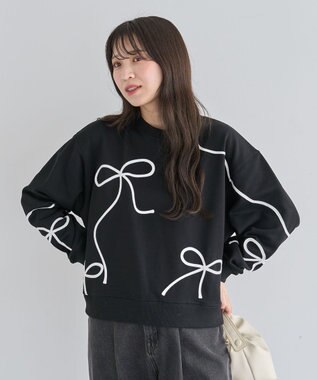 Green Parks ・ｓｗｉｎｇ　ｂｙ　リボンコード刺繍スウェット