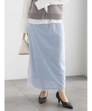 Te chichi レース×チュールレイヤードスカート