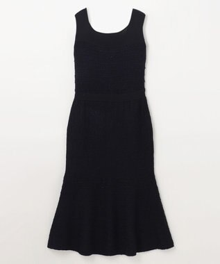 GRACE CONTINENTAL ツイードマーメイドニットワンピース ブラック