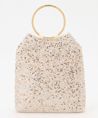 ANY SIS 【2WAY】リングメタルスパンコール ショルダーバッグ シルバー系