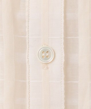 23区 【先行予約】シャドーシアーチェック 2WAY ブラウス アイボリー系