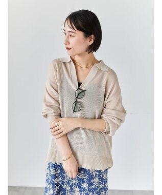 Te chichi メッシュスキッパーポロニット