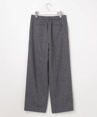 J.PRESS LADIES ネップヘリンボーンワイドパンツ グレー系