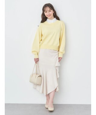 earth music&ecology 切り替えラッフルスカート Ivory