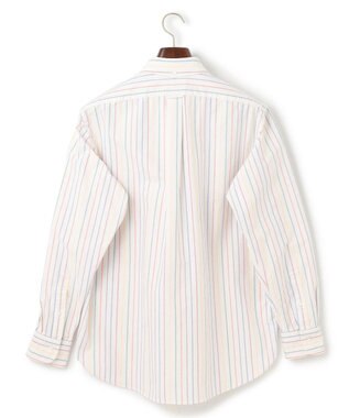 J.PRESS MEN コットンオックス マルチストライプ シャツ / ボタンダウン ホワイト系1