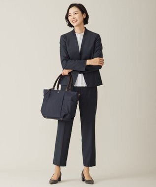 J.PRESS LADIES L 【セットアップ対応】BAHARIYE1 ノーカラー ジャケット ネイビー系