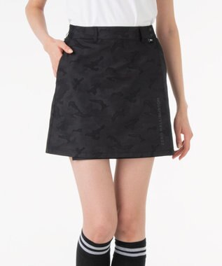 ZERO HALLIBURTON クールドッツカモフラスカート 82842 W4S8c レディースゴルフ ブラック