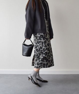 INTER-CHAUSSURES 【LORISTELLA】シュリンクレザーミニバッグ ブラック