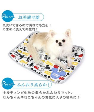 PET PARADISE 犬 クール マット 冷感 ディズニー ミッキーマウス 柔らか アイコン柄クールマット (48×40cm) 接触冷感 ひんやり ペット 水色