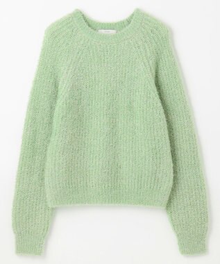 ANY カーリーファンシーニット グリーン