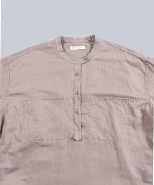 WHITE MAILS 【WOMEN】COTTON PAPER SOFT TWILL ワイドスリーブドレス パープル