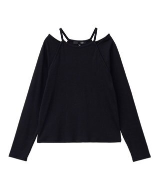 Green Parks ・ＳＵＧＡＲ　ＳＰＯＯＮ　レイヤードライクリブロンＴＥＥ Black