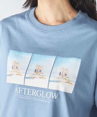 OP／FILA 【Ocean Pacific】フォトプリントTシャツ ブルー