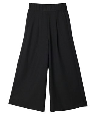 Green Parks ・ＥＬＥＮＣＡＲＥ　ＤＵＥ　リネンライクワイドパンツ Black