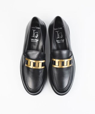 BONTRE 【Oggi 2月号掲載】【LucaGrossi/ルカグロッシ】幾何学ビットローファー/K072M-UA ブラック