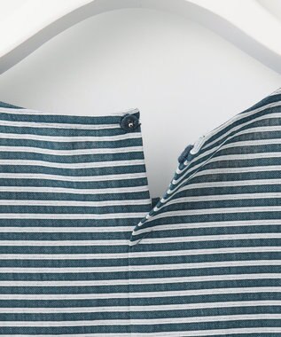 J.PRESS LADIES L 【WEB限定】 ピンストライプジャージー ボリュームスリーブ カットソー グリーン系1