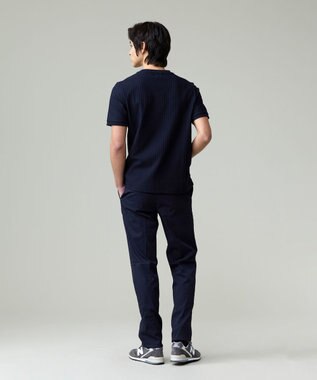 J.PRESS MEN 感動！？上品な見た目に着心地抜群なセットアップ【MECHANICAL】【超軽量 / 清涼感 / 洗える】ハイパワーストレッチ スラックス ネイビー系