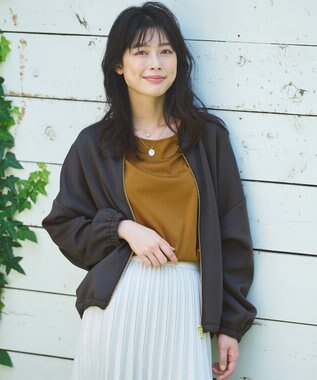 ANY 【洗濯機可】ダンボールジップブルゾン チャコール