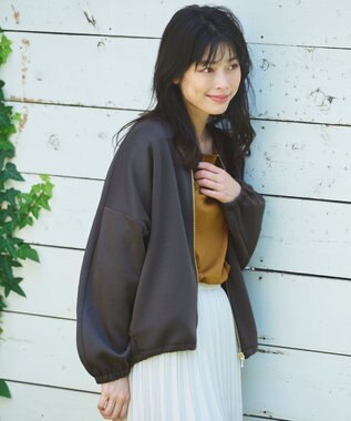 ANY 【洗濯機可】ダンボールジップブルゾン チャコール